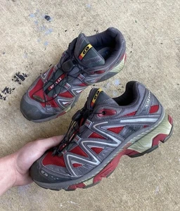 SALOMON XT WINGS Gray Red Trail Running Shoe Ortholite Women's Size 10 Used - Picture 1 of 19