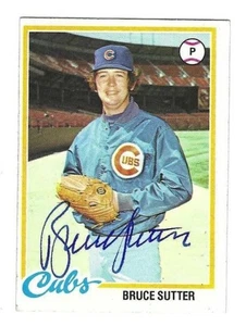 Autogramm signed BRUCE SUTTER CHICAGO CUBS 1978 Topps Karte #325 mit COA - Bild 1 von 1