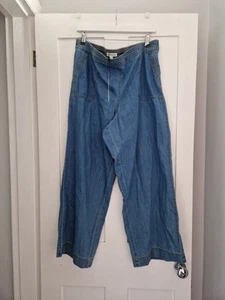 Monsoon Lightweight Denim Trousers Size Large - Picture 1 of 5