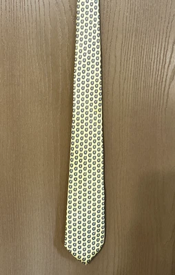 Винтажный шелковый галстук ручной работы Alynn 100% шелк, сделано в Италии, отличное состояние - Изображение 1 из 4