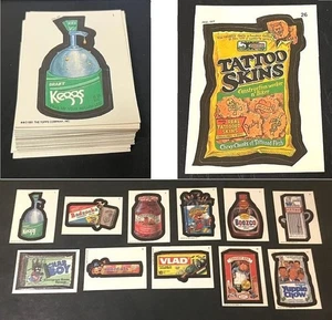 Vintage 1991 Topps Wacky Packages Base Sticker Card Set 1-55 Complete w Tattoo S - Bild 1 von 9
