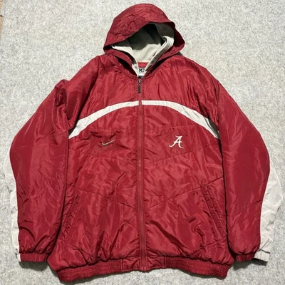 Chaqueta Alabama Crimson Tide Para Hombres XXL Roja NCAA Fútbol Nike Abrigo con Capucha Puffer Foto 1 de 4