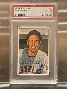 PSA 4 1952 Bowman Baseball #43 HOF BOB FELLER  Cleveland Indian {Mint Slab} Rare - Picture 1 of 2