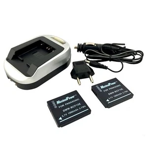 Battery+Charger for Panasonic DMW-BCF10 DMW-BCF10E DMW-BCF10PP CGA-S/106B S009 - Picture 1 of 9