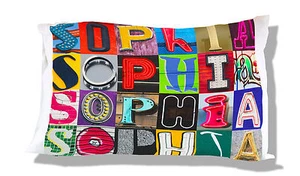 Funda de almohada personalizada SOPHIA con fotos de letreros reales - Imagen 1 de 1