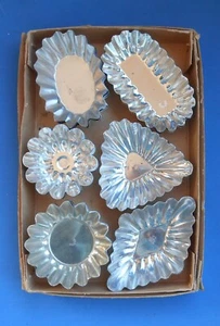 Set of 36 Metal Tart Tins Molds Pastry Chocolate 6 Shapes Made In Sweden - Picture 1 of 2