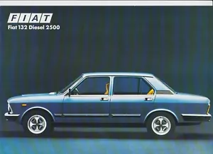 FIAT 132 Diesel 2500 - 1979 1 Blatt Prospekt / 1 Page Brochure deutsch / german - Bild 1 von 2