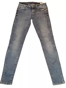 Damen schmale Skinny Jeans Marke Stretch verblasst blau Denim brandneu Größe27 - Bild 1 von 1