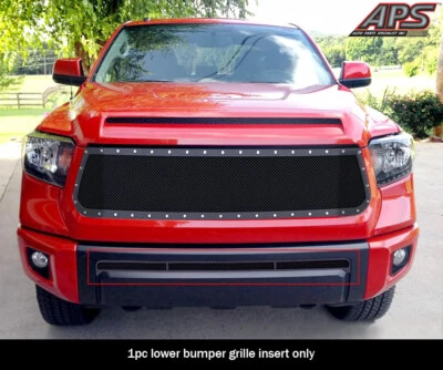 For 2014-2021 Toyota Tundra Lower Bumper Stainless Black Mesh Grille Insert - Image 1 of 4
