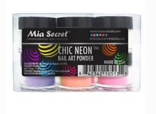 Mia Secret Nail Art Acrylic Professional Powder 6 Colors Set - Chic Neon