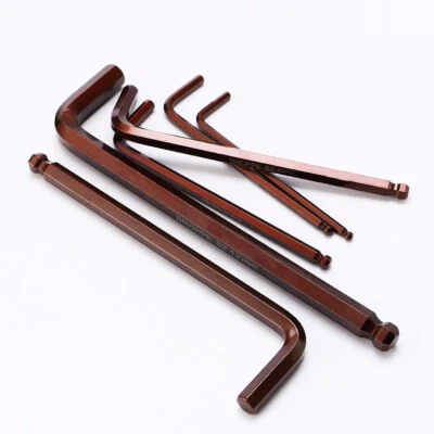 S2 Alloy Steel L Shaped Allen Key Hex Long Arm Wrench Ball End Head 1.5mm-19mm - Image 1 of 4