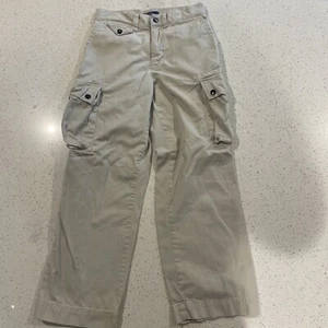 Vintage Polo Ralph Lauren Cargo Pants Khaki Youth Size 10 25x26 - Picture 1 of 7