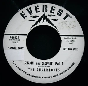 THE SUPERTONES~Slippin' And Sloppin' ✦ Classic Tittyshaker DJ 45~EVEREST #19325 - Picture 1 of 2