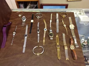 Teile Reparatur Konvolut 19 Vintage UHREN Timex-Seiko-Skagen-und andere LOT-H - Bild 1 von 10