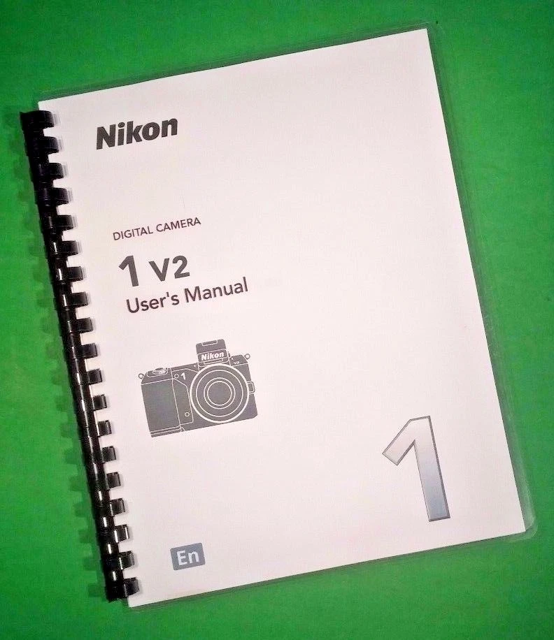 Owners Manual for Nikon 1 Coolpix V2 104 Pages W/Clear Covers! - Image 1 of 1