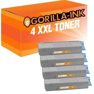 GORILLA-INK 4er Set Laser Toner XXL kompatibel für OKI C 612 DN C 612 N C 612 Series