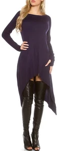 KouCla Women's High Low Long Sleeve with Thumbhole Sweater Dress - M/L - Picture 1 of 5