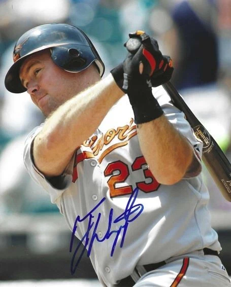 Autographed 8X10 TY WIGGINTON Baltimore Orioles photo  w/COA - Image 1 of 1
