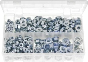 Assorted Serrated Flange Nuts - Metric M5 6 8 10 12mm - QTY 330 pcs - AB104N - Picture 1 of 3