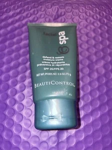 BeautiControl Facial Spa Defend & Restore Moisture Creme SPF 20 2.6oz NOS - Picture 1 of 3