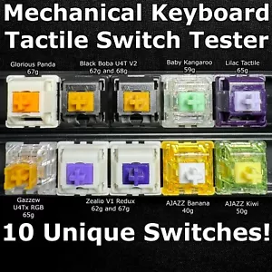 TACTILE Mechanical Keyboard SWITCH TESTER SAMPLE PACK Holy Panda, Kiwi, Glorious - Picture 1 of 1