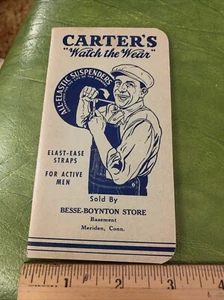 Vintage 1940’sCarters Watch The Wear Selvedge Denim Advertisement Pamphlet - Picture 1 of 7