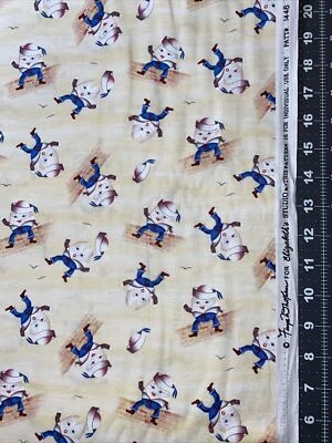 Humpty Dumpty Nursery Rhymes Elizabeth's Studios 1/2 Yard Cotton Fabric - New - Image 1 of 4