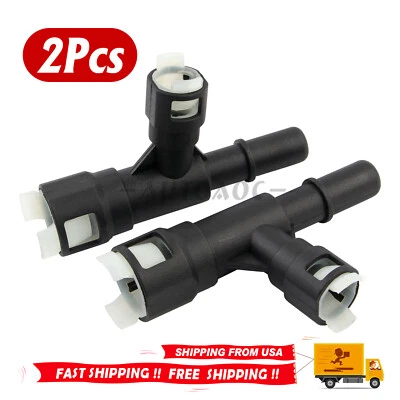 2 Pcs Heater Hose T Connector for Chevrolet Tahoe Cadillac Escalade GMC Sierra - Image 1 of 4