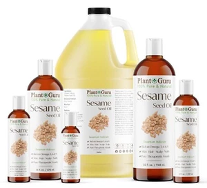 Sesame Seed Oil Cold Pressed REFINED 100% Pure Natural Carrier - Picture 1 of 17