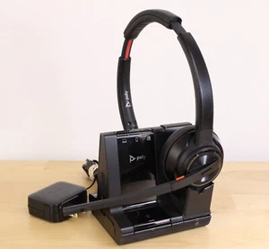Plantronics Poly Savi W8220 Wireless Headset with WB200B Base - Zdjęcie 1 z 11