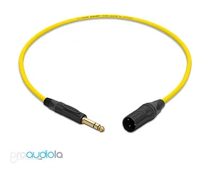 Canare Quad Cable L-4E6S | Neutrik Gold TRS XLR-M | Yellow 3 Feet | 3 Ft. | 3' - Picture 1 of 1