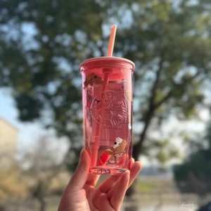 Starbucks 2025 HK Valentine's Day Otter Heart Shape 16oz Glass Cup - Picture 1 of 5
