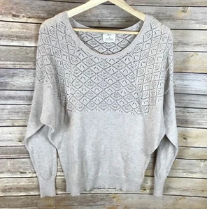Urban Outfitters Pins & Needles Tan Sweater Dolman Sleeve Knit Pullover Sz S - Picture 1 of 6