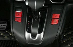 Aluminum Red 4X Gear Shift Button Sticker Trim For Honda CR-V CRV 2017-2022 - Picture 1 of 9