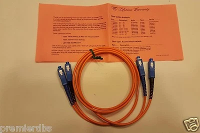 1M SC-SC Duplex Multimode 62.5/125 Corning Optical Fiber Optic Cable 17-8110-001 - Image 1 of 3