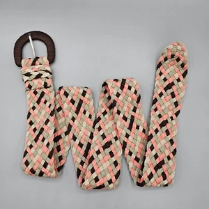 Damen Gürtel Webstoff Frühling mehrfarbig braun Schnalle verstellbar bis 40" - Bild 1 von 8