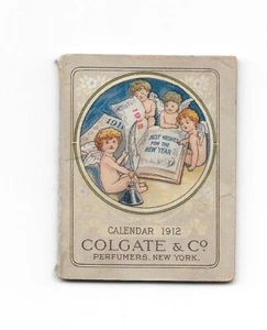 Vintage Werbekalender Heft 1912 COLGATE & CO Kaschmir Blumenstrauß Seife - Bild 1 von 2