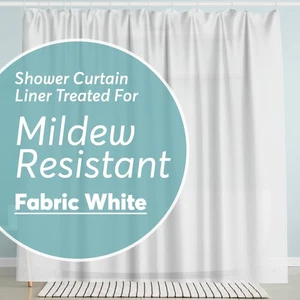 BigFoot Duschvorhang Liner - 72 x 72 Stoff Premium Duschvorhang mit Rus... - Bild 1 von 7