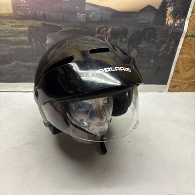 VINTAGE PURE POLARIS Open Face Snowmobile Helmet Sz. L Serial #. 285243906 - Image 1 of 4