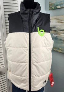 Gilet The North Face Everyday isolato L vintage bianco logo personalizzato fiore globale - Foto 1 di 11