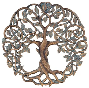 Tree of Life Wall Plaque 11 5/8 Inches Decorative Celtic Garden Art Sculpture... - Picture 1 of 2