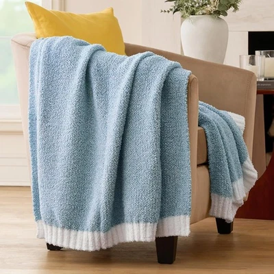 Cozy Checkered Throw Blanket Knitted Soft for Couch Bed Home Decor Gift 50x60 In - Image 1 of 4