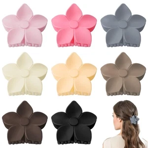 obeoby 8 Pcs Flower Claw Clips, Medium Hair Claw Clips for Thin Hair Hawaiian... - Picture 1 of 7