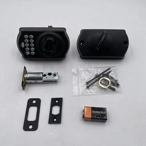 Schlage BE365 V CAM 716 Camelot Keypad Deadbolt Lock, Aged Bronze - READ - Picture 1 of 5