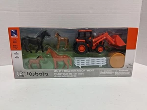 Kubota M5-111 Farm Tractor Assortment - 10pc Horses, Fences And Hay New In Box - Picture 1 of 10