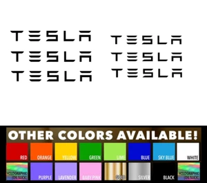 6 x Calcomanías de pinza de freno Tesla calcomanía adhesiva de alta temperatura vinilo envío gratuito - Imagen 1 de 1