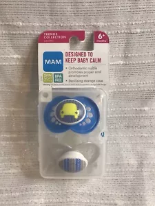 MAM Ortho Pacifier Soother 2 Count Car Theme Unisex 6+ Months Binky Blue Gray - Imagen 1 de 10
