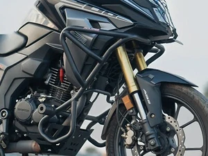 Compatible Avec Honda CB 200X "Protection Moteur Garde Contre Les Chocs Noir" - Photo 1/2