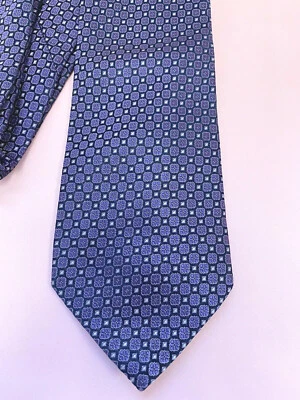 Charles Tyrwhitt black 100% silk tie with purple floral pattern - made in Italy - Image 1 of 4