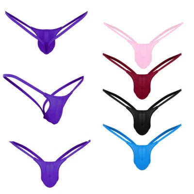 Herren Strings Tanga Slip Bulge Pouch Bikini Thong elastische G-String Unterhose - Bild 1 von 4